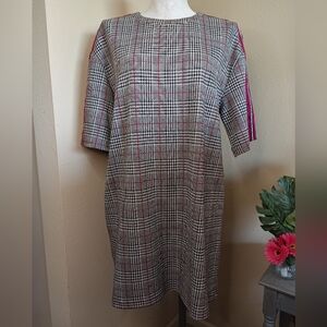 Zara houndstooth plaid dress sz Med